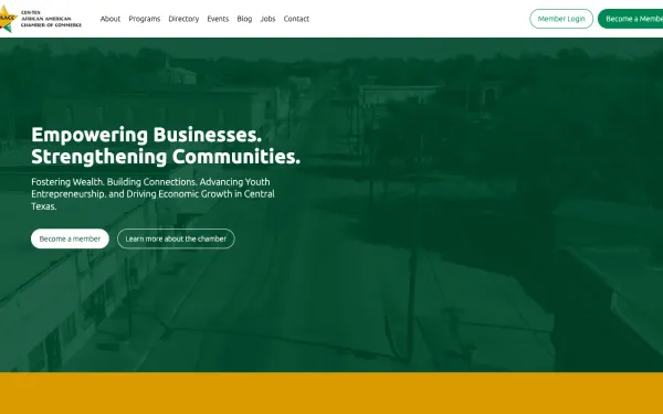 Cen-Tex African American Chamber of Commerce website preview