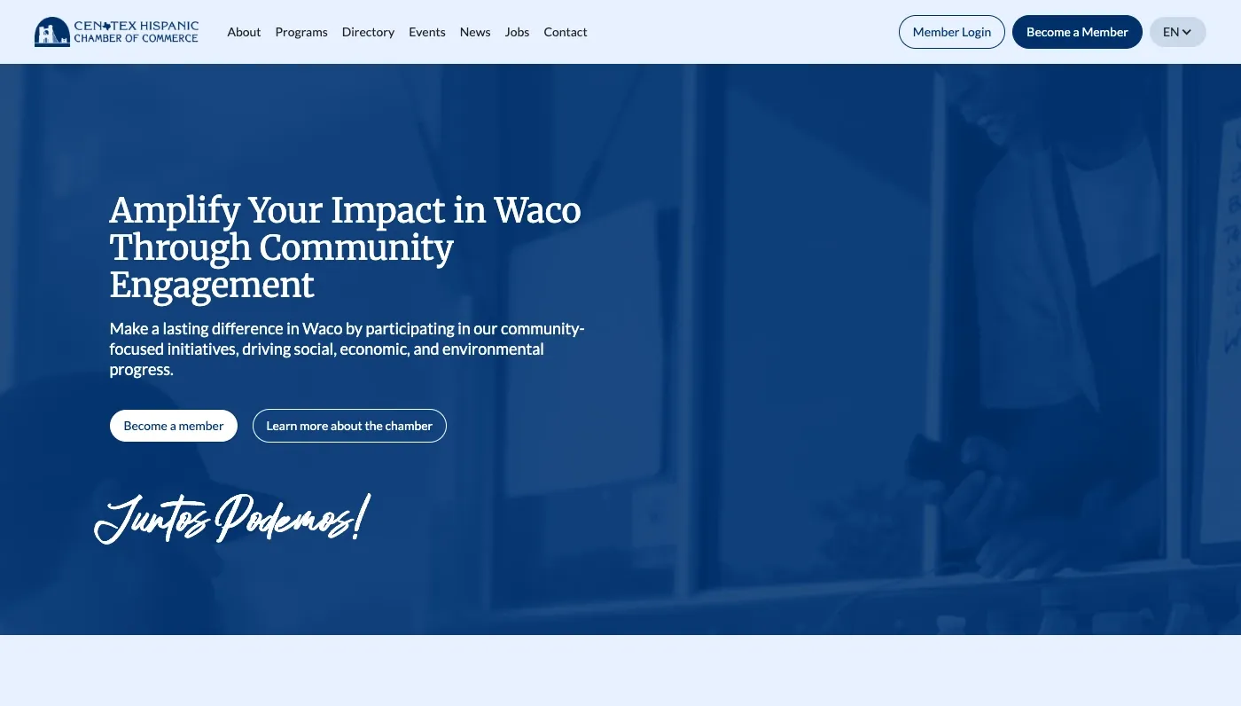 Cen-Tex Hispanic Chamber of Commerce website preview