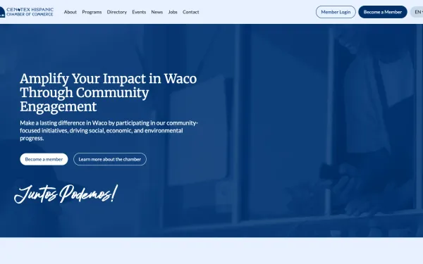 Cen-Tex Hispanic Chamber of Commerce website preview