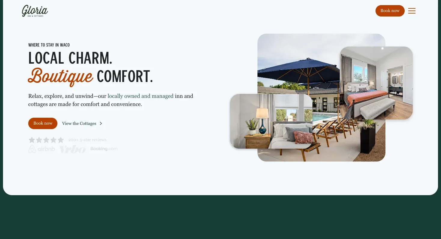 Gloria Inn website preview.