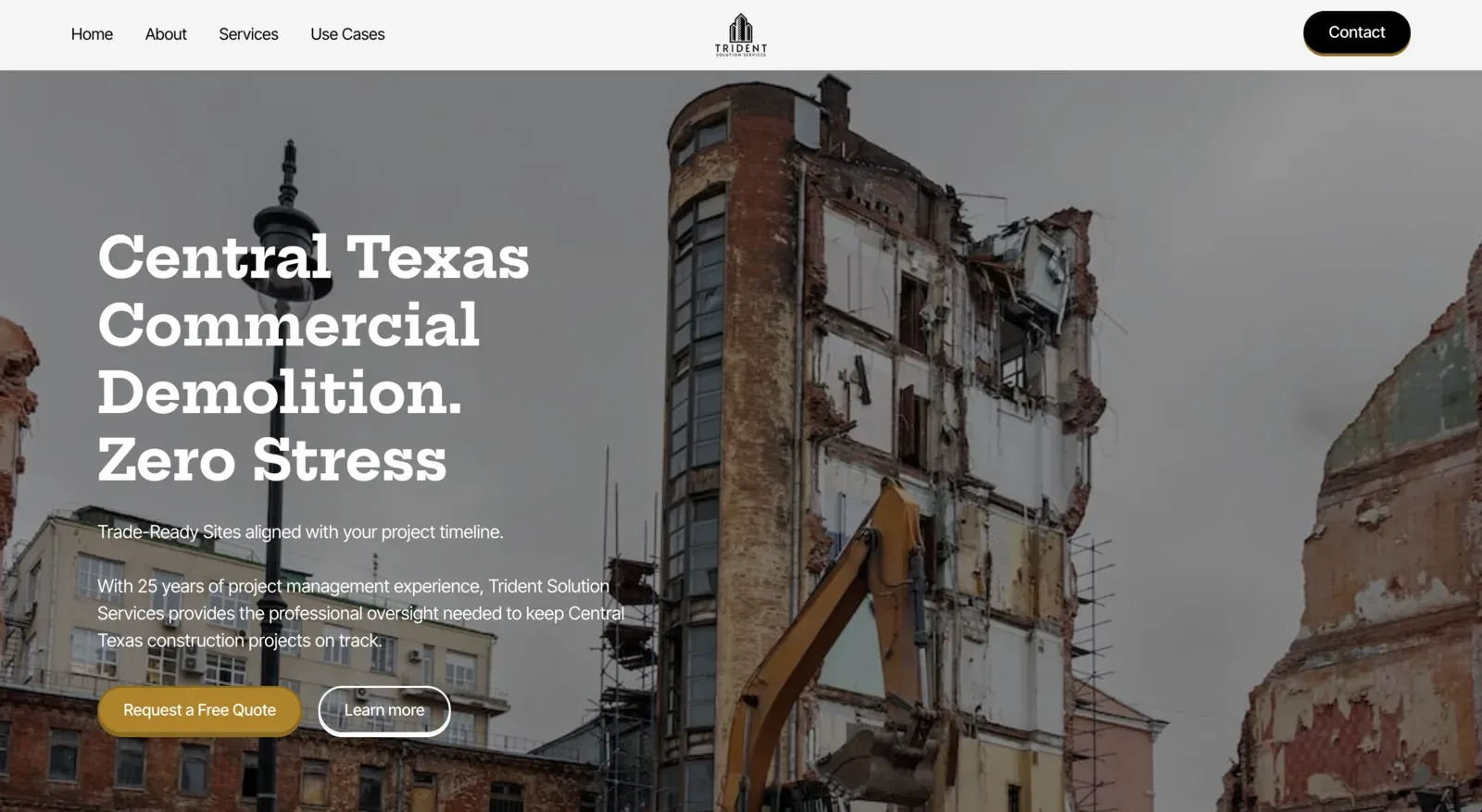 Trident Solution Services website