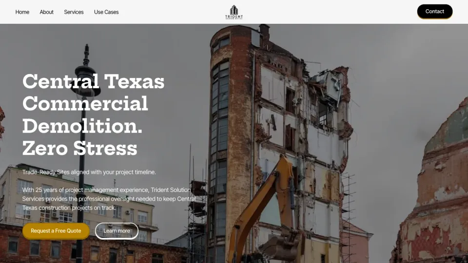 Trident Solution Services website preview