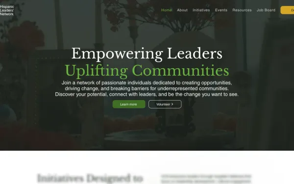 Waco Hispanic Leaders' Network website preview