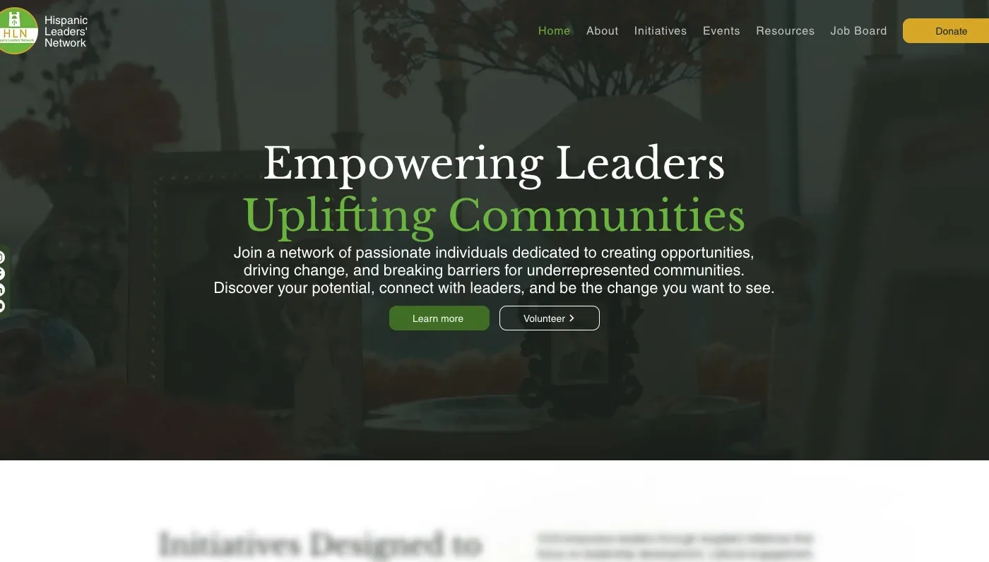 Waco Hispanic Leaders' Network website preview
