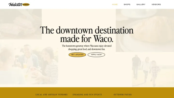 Webster Market website preview